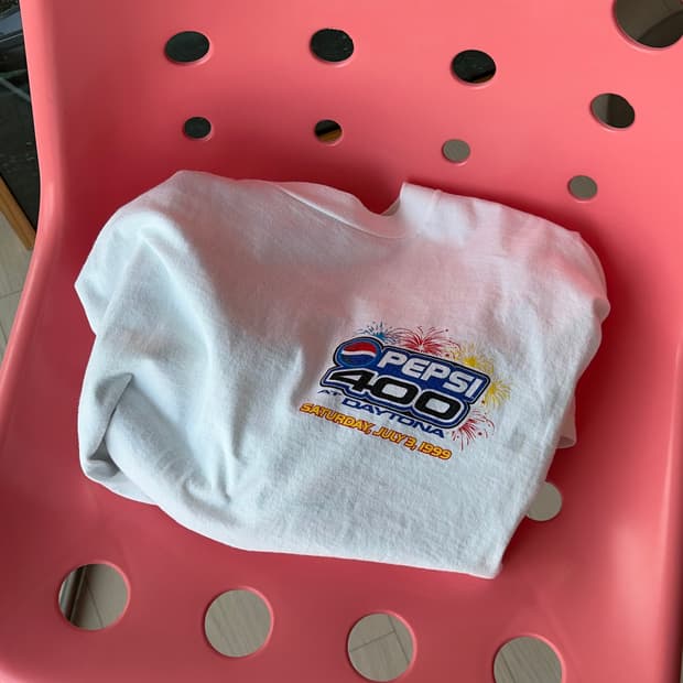 90s 1999 NASCAR 펩시 400 데이토나 프로모 티셔츠 L