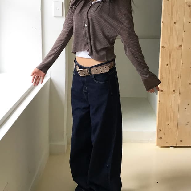 진청생지와이드팬츠