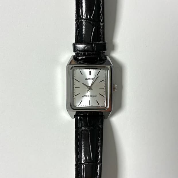 카시오 여성 가죽 시계 LTP V007 7E1
