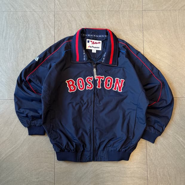 마제스틱 정품 보스턴 네이비 자켓