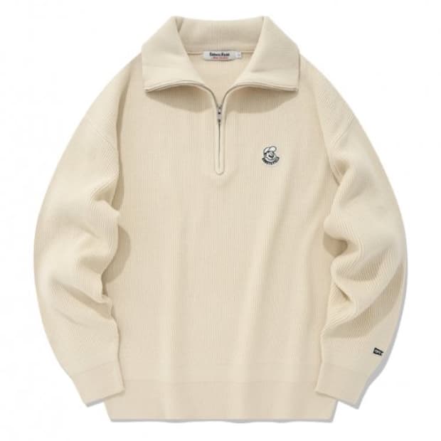 이벳필드 하프집업 니트