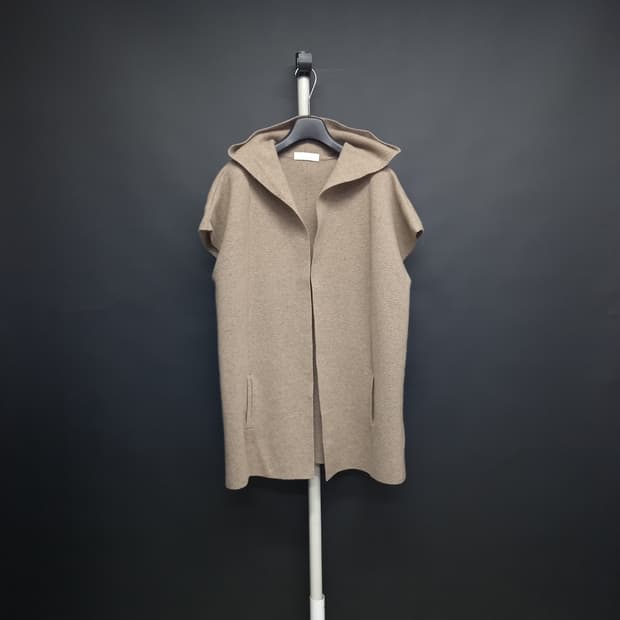 새 모티브 춘추동 캐시미어블랜 후드베스트 F 44-77