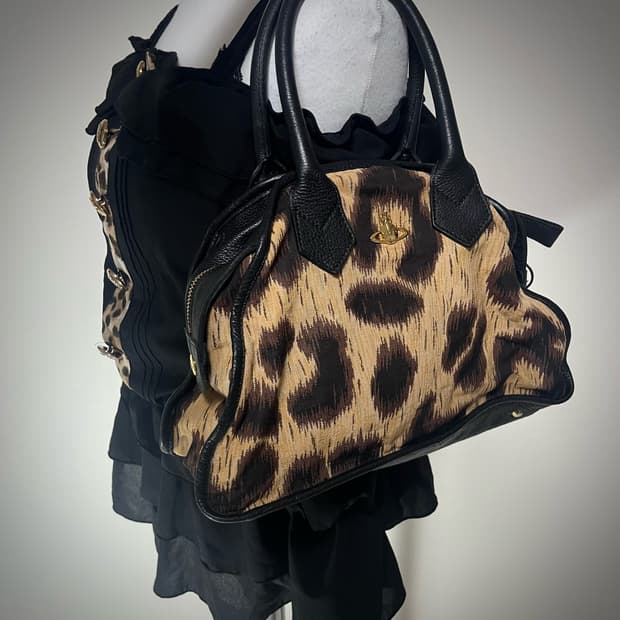 vivienne westwood 비비안 웨스트우드 호피 백 레오파드 갸루