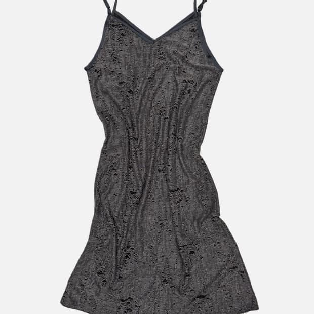 grunge distressed grey dress