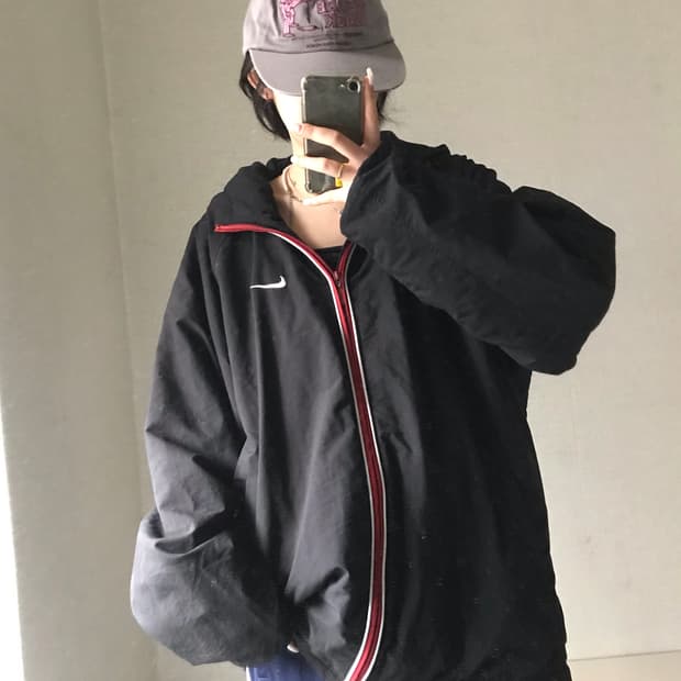 나이키 00s 블랙 패딩