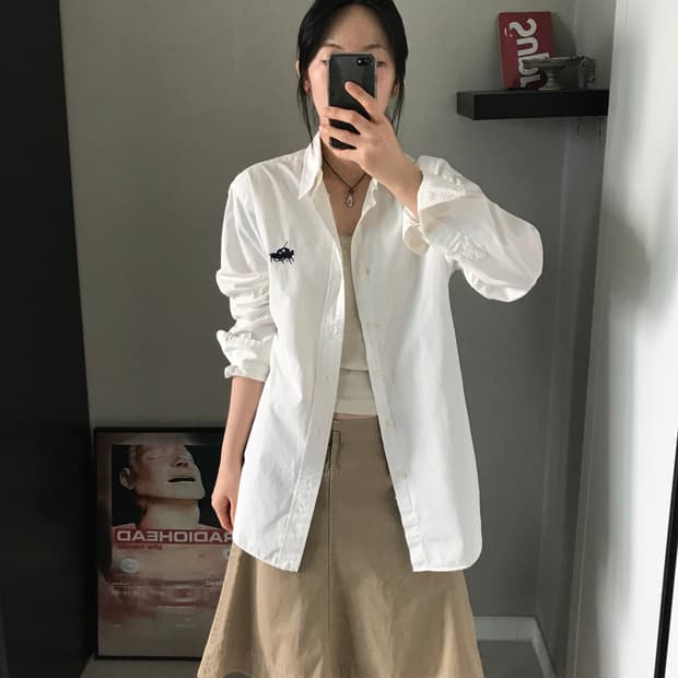 폴로 랄프로렌 더블포니로고 화이트 셔츠