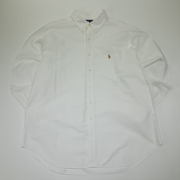 CL472 2XL 폴로 90s 홍콩판 옥스포드 멀티포니 화이트 셔츠 남