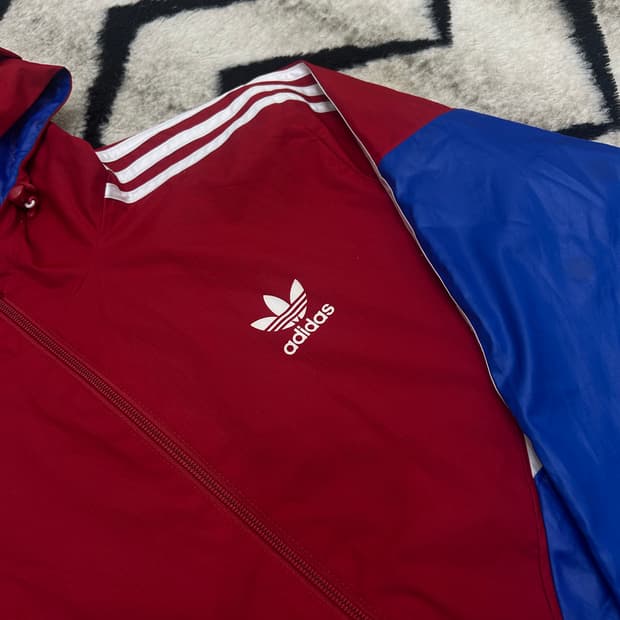 [M]아디다스 파이어버드 후드 바람막이/레드블루