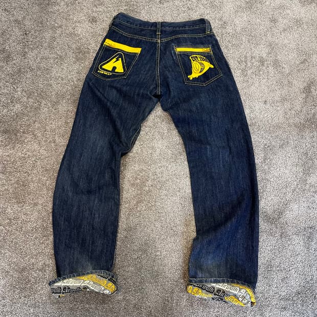 에어워크 딥블루 스트레이트 데님팬츠30