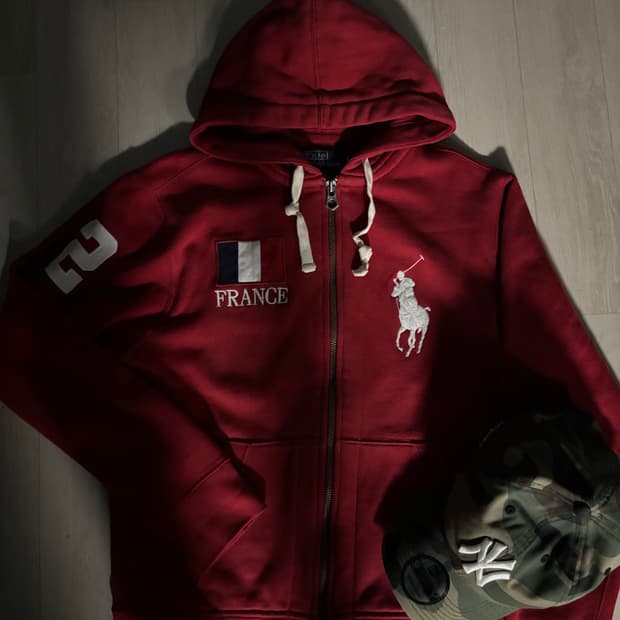 (초희귀)폴로 랄프로렌 빅포니 프랑스 후드집업