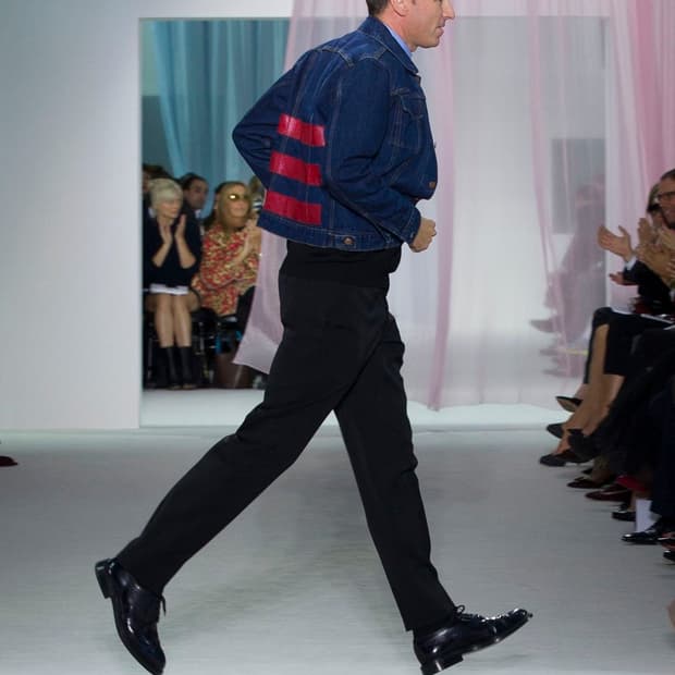 (xs) 헬무트랭 리에디션 백프린팅 데님자켓