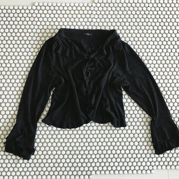 ruffle frill cardigan