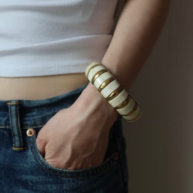 ivory stripe bangle