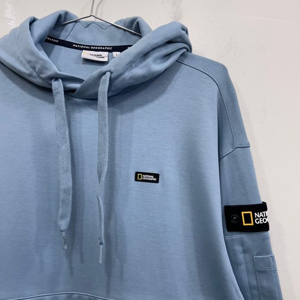 내셔널지오그래픽 슬리브와펜 코튼 후드티