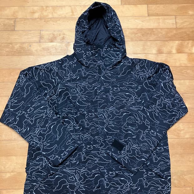 자라 검정 패턴 바람막이 XL