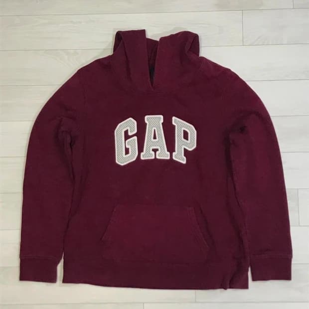갭 버건디 후디 후드