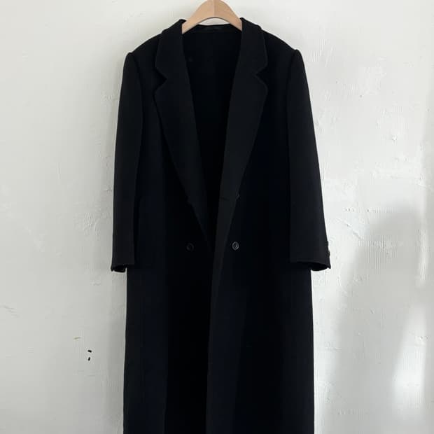 Burberry 버버리 블랙 더블 브레스트 롱코트