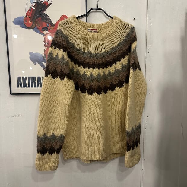 L)맥그리거 헤비울 패턴 니트