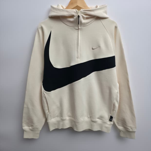 [M] [새상품] 나이키 빅스우시 하프집업 후드티 아이보리