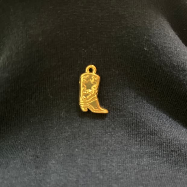 카우보이 부츠 14K 도금 팬던트