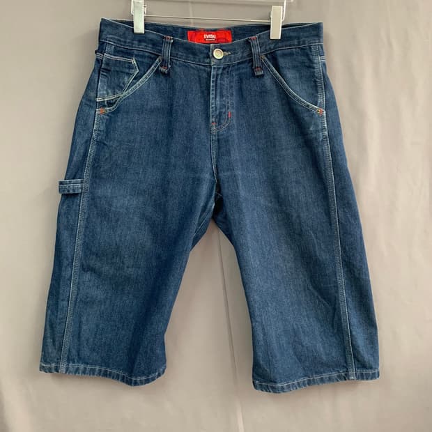 32인치 EVISU 에비수 카펜터 버뮤다 데님 쇼츠 청반바지