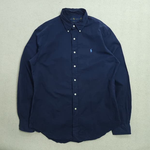 폴로 랄프 로렌 신형 솔리드 셔츠 L 네이비