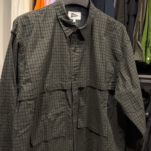 빔즈 필그림 26ss 알버트필드 셔츠 올리브 L사이즈