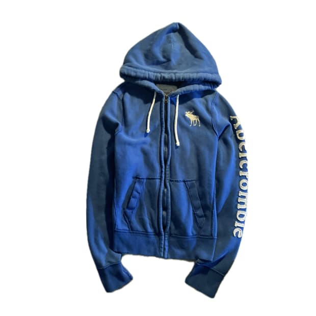 아베크롬비 순록 후드집업 블루