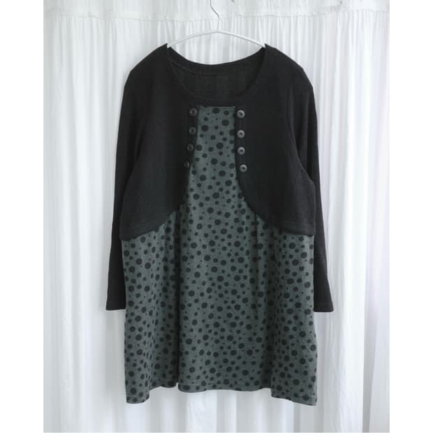 Deep green dot knit 