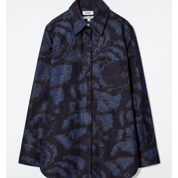 [38] COS 코스 레귤러 프린티드 데님 셔츠