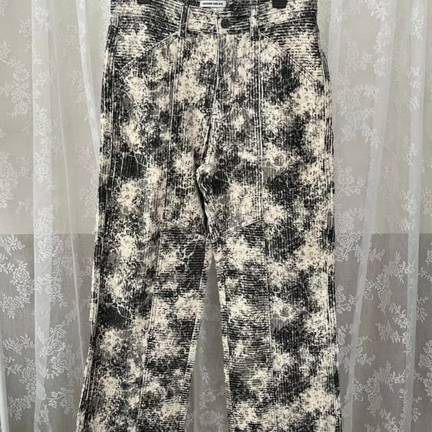 48) 헤더헬렌 코듀로이 타이다이 팬츠 아이보리