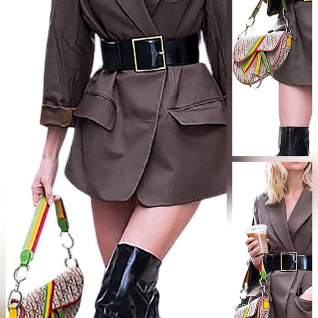 (S급)디올 한정판 오블리크 라스타 새들백