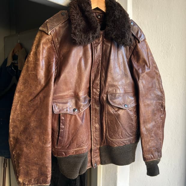 80‘s Schott 쇼트 G-1 가죽자켓