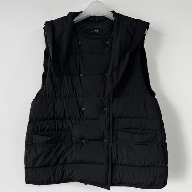 타임 TIME 후드 패딩 베스트