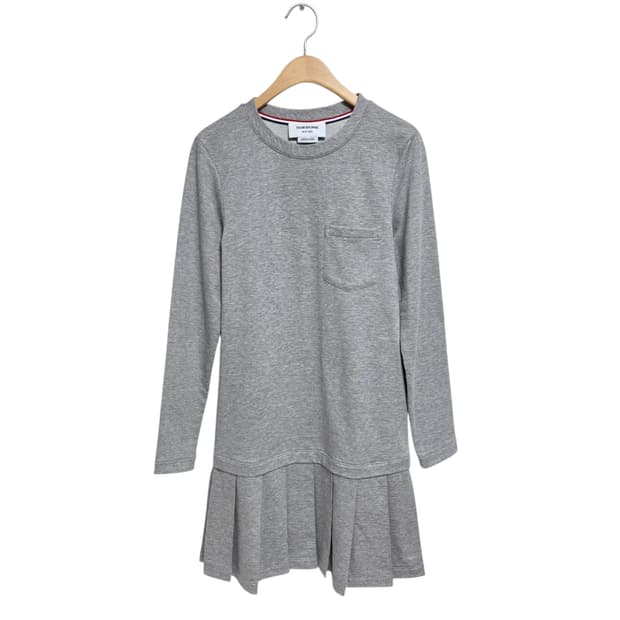 톰브라운 드롭 웨이스트 플리츠 원피스