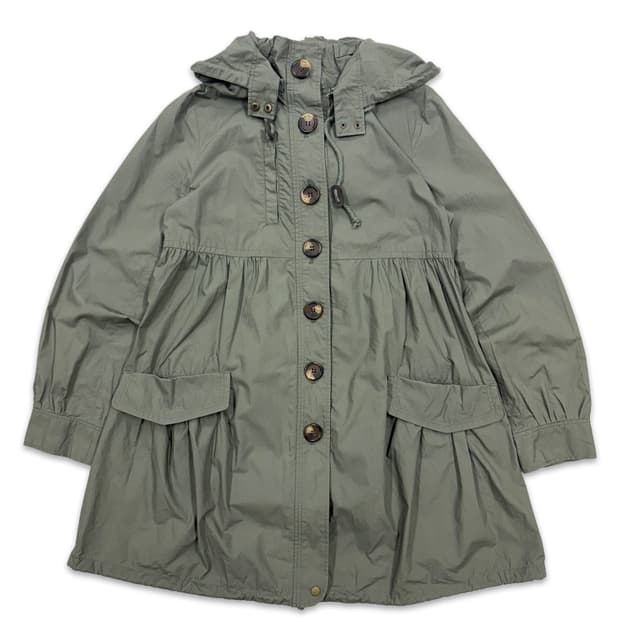 빈티지 mysty woman 카키 프릴 후드 야상
