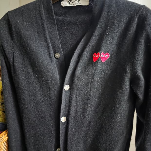 플레이꼼데가르송 블랙 가디건
