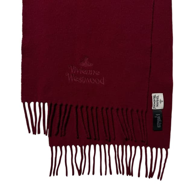 비비안 웨스트우드 ORB로고 울 머플러 목도리 