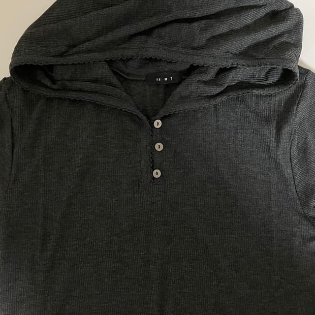 바니쉬먼트 Summer cotton hoody_charcoal