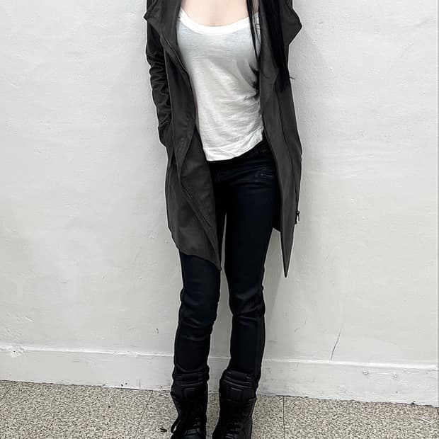 Chacoal asymmetry python coat jacket