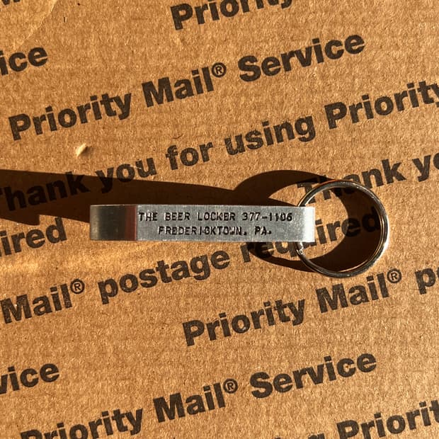 80s vtg The Beer Opener Keyring