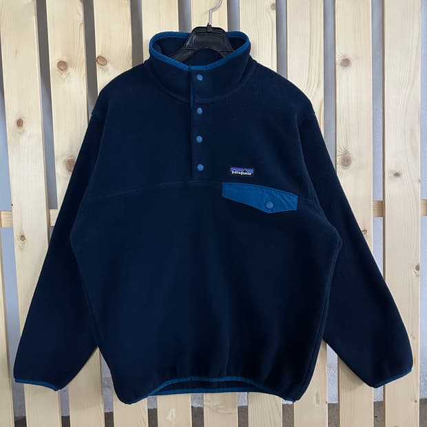 (S~M) 파타고니아 신칠라 네이비 후리스 플리스 반집업