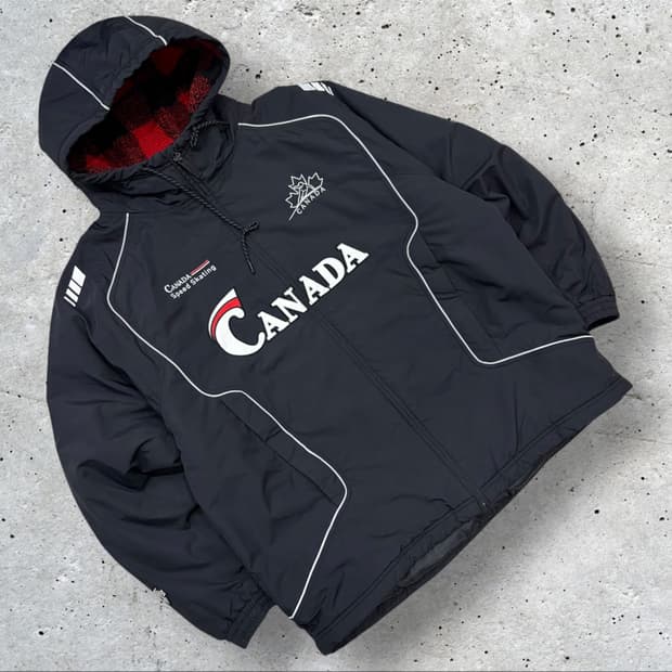 [110] 데상트 캐나다 스쿼드 스케이팅 후드 패딩 점퍼 B573
