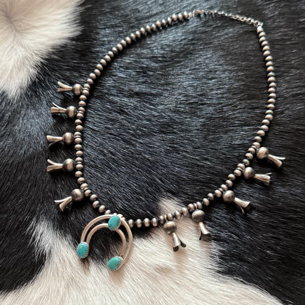 터키석 스쿼시블라썸 925 실버 나바호