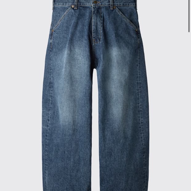 해칭룸 wide curve jeans washed blue [3]