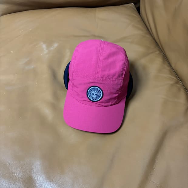 슈프림 팀버랜드 캠프캡 모자 이어플랩 투인원 버건디