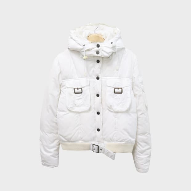 GEORGE PALOMALES  화이트 후드 패딩 61082