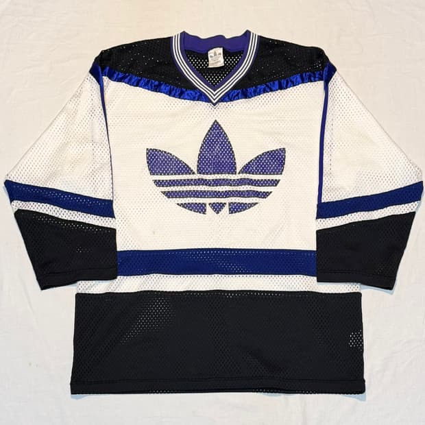 80s 아디다스 일본판 데상트 메쉬 하키 져지 화이트