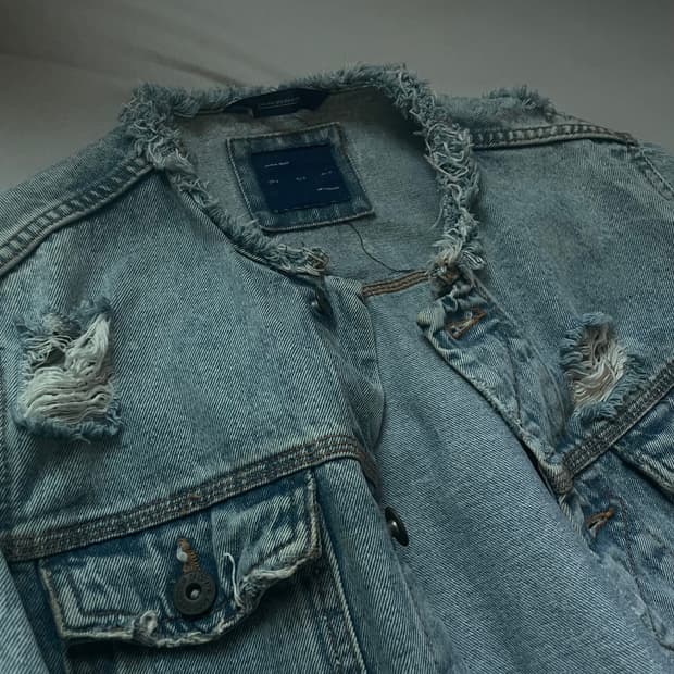 Zara 데미지 데님 자켓