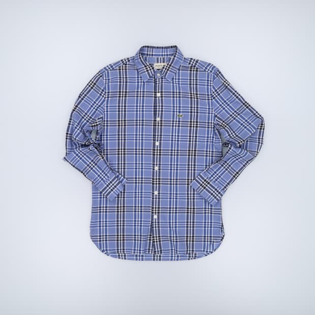 US S 라코스테 체크 긴팔 셔츠 0324H1